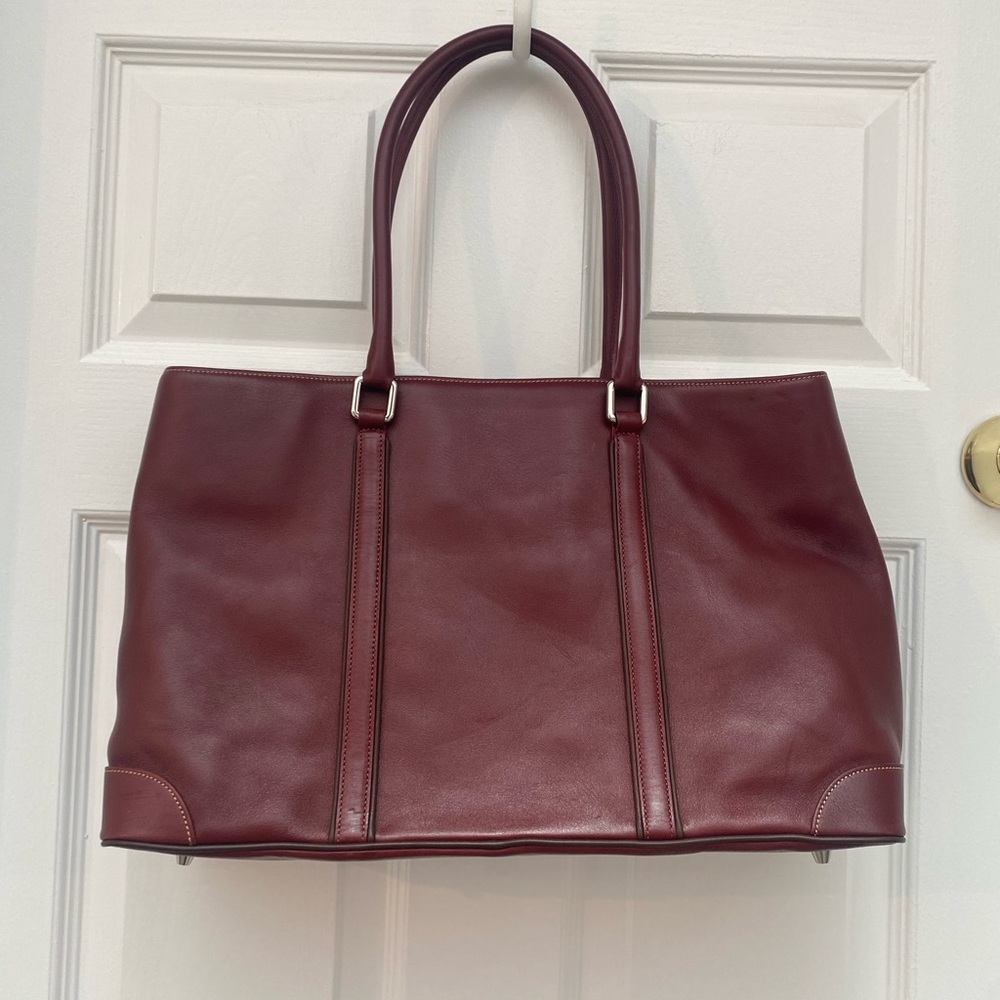 Coach Burgundy Red Leather Tote NWOT - Picture 6 of 15